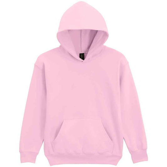 Light Pink - Front - Gildan Childrens-Kids Softstyle Midweight Hoodie