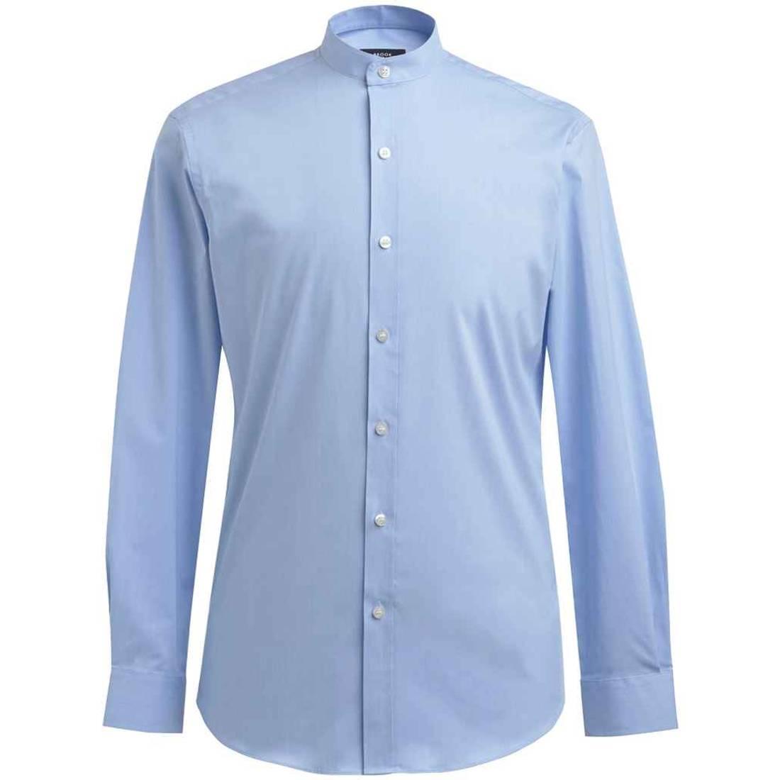 Sky Blue - Front - Brook Taverner Mens Volterra Grandad Collar Formal Shirt