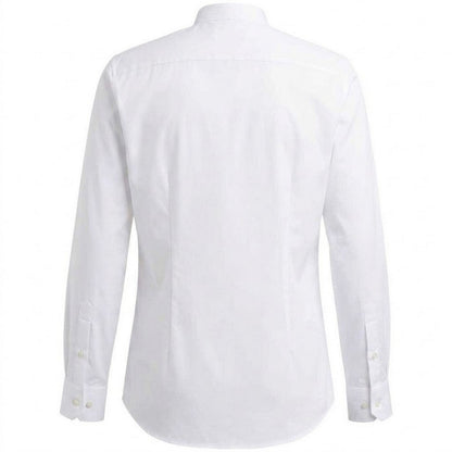 White - Back - Brook Taverner Mens Volterra Grandad Collar Formal Shirt