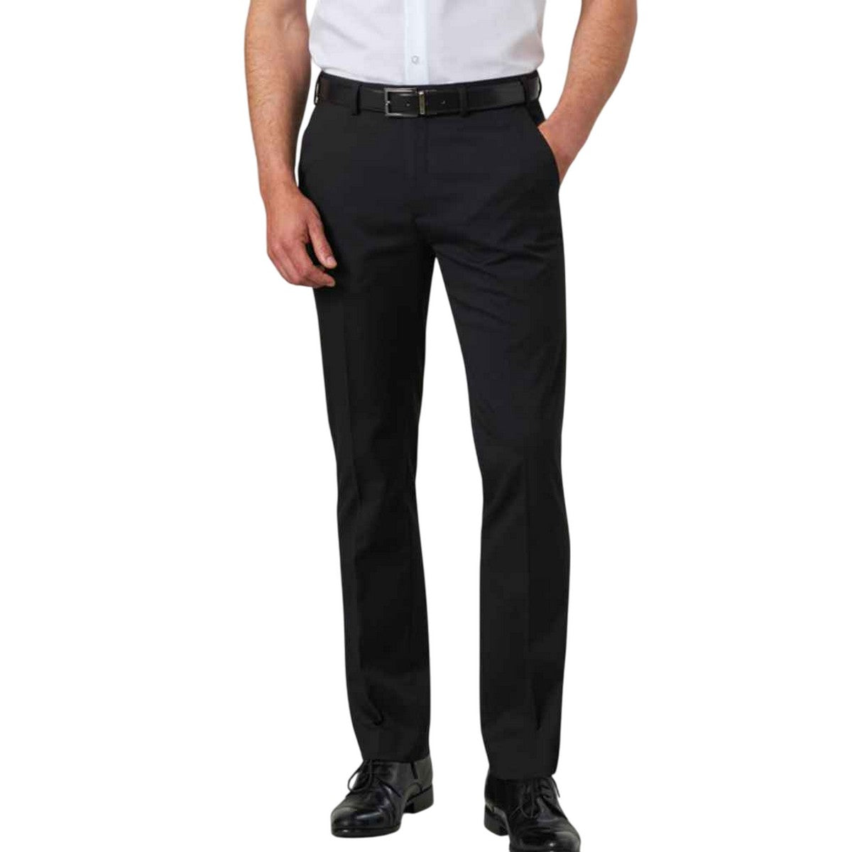 Black - Back - Brook Taverner Mens Eclipse Pegasus Formal Trousers
