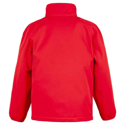 Red - Back - Result Genuine Recycled Childrens-Kids Soft Shell Jacket