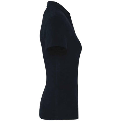 Navy - Side - Native Spirit Womens-Ladies Terry Towel Polo Shirt