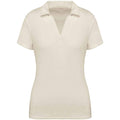 Ivory - Front - Native Spirit Womens-Ladies Terry Towel Polo Shirt