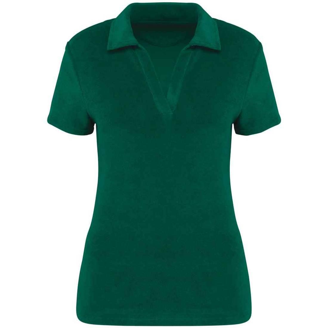 Malachite Green - Front - Native Spirit Womens-Ladies Terry Towel Polo Shirt