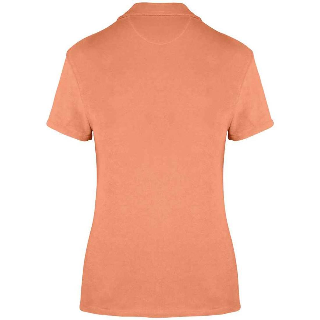 Apricot - Back - Native Spirit Womens-Ladies Terry Towel Polo Shirt