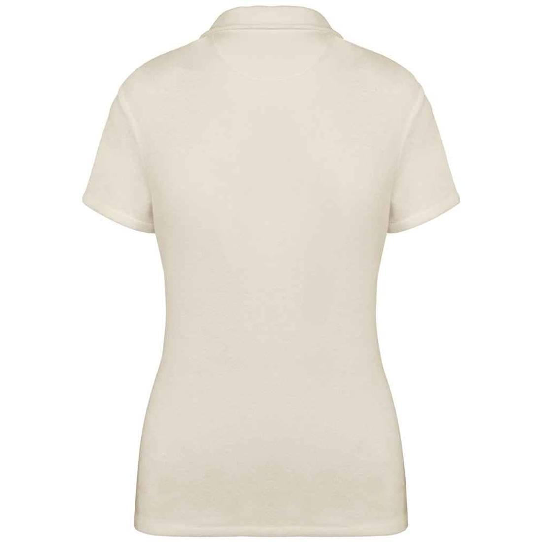 Ivory - Back - Native Spirit Womens-Ladies Terry Towel Polo Shirt