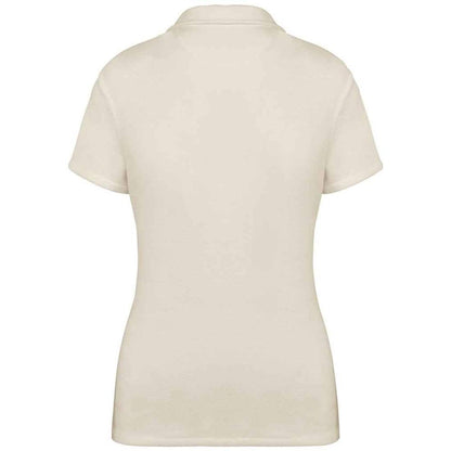 Ivory - Back - Native Spirit Womens-Ladies Terry Towel Polo Shirt