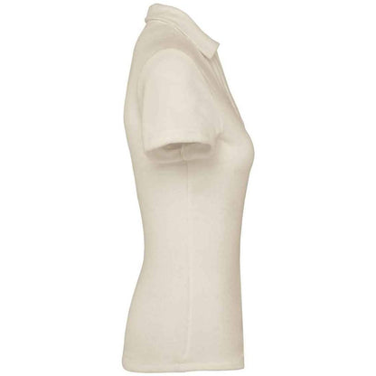 Ivory - Side - Native Spirit Womens-Ladies Terry Towel Polo Shirt