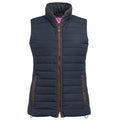 Navy - Front - Brook Taverner Womens-Ladies Madison Quilted Gilet