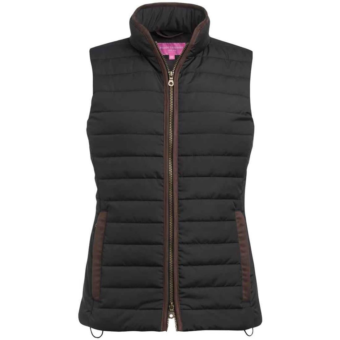 Black - Front - Brook Taverner Womens-Ladies Madison Quilted Gilet