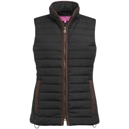 Black - Front - Brook Taverner Womens-Ladies Madison Quilted Gilet