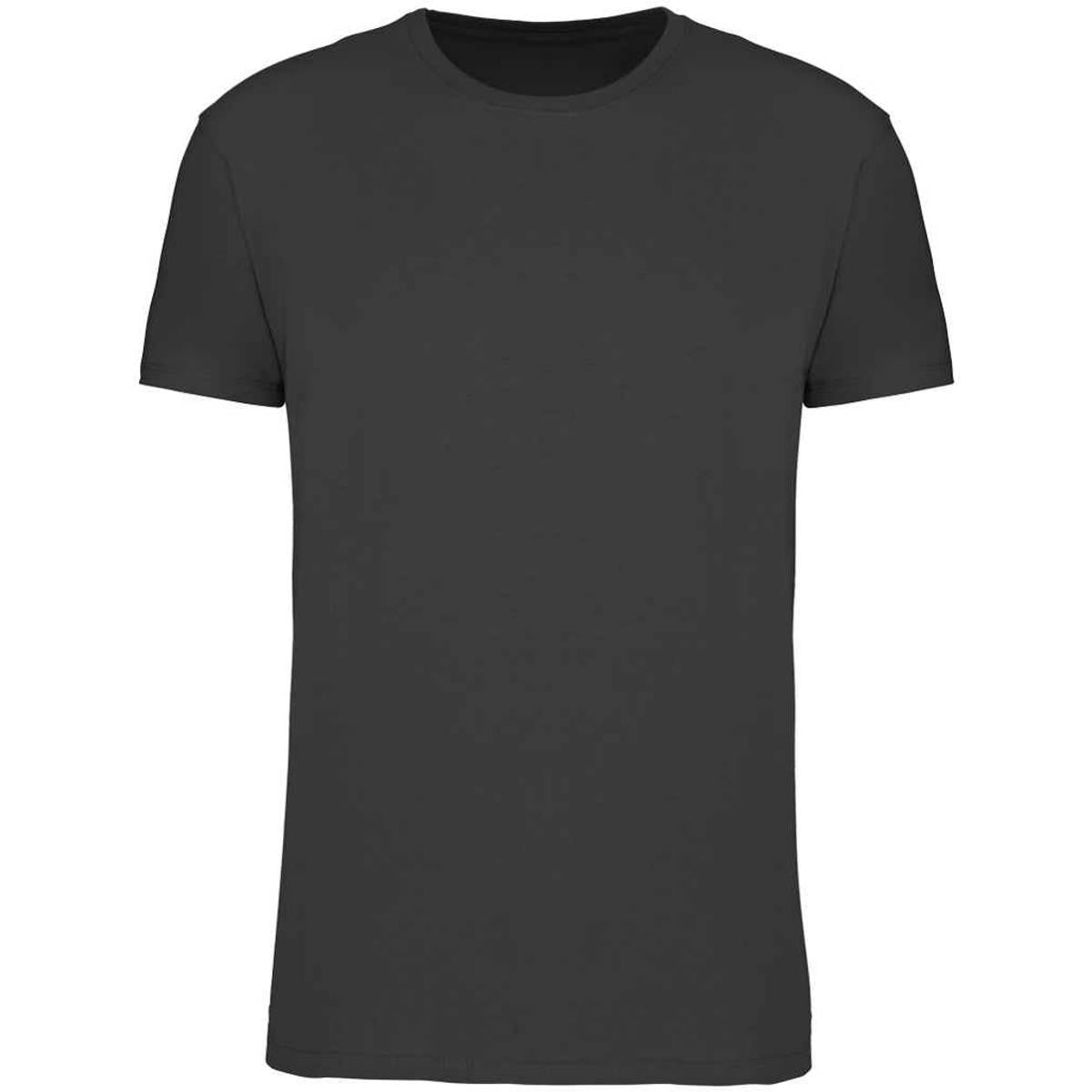 Dark Grey - Front - Kariban Mens BIO150IC Crew Neck T-Shirt