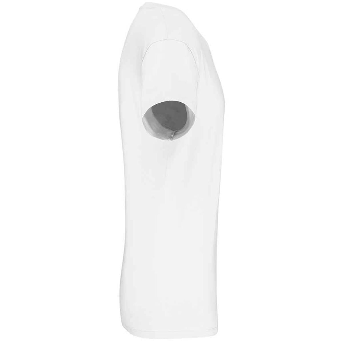 White - Side - Kariban Mens BIO150IC Crew Neck T-Shirt