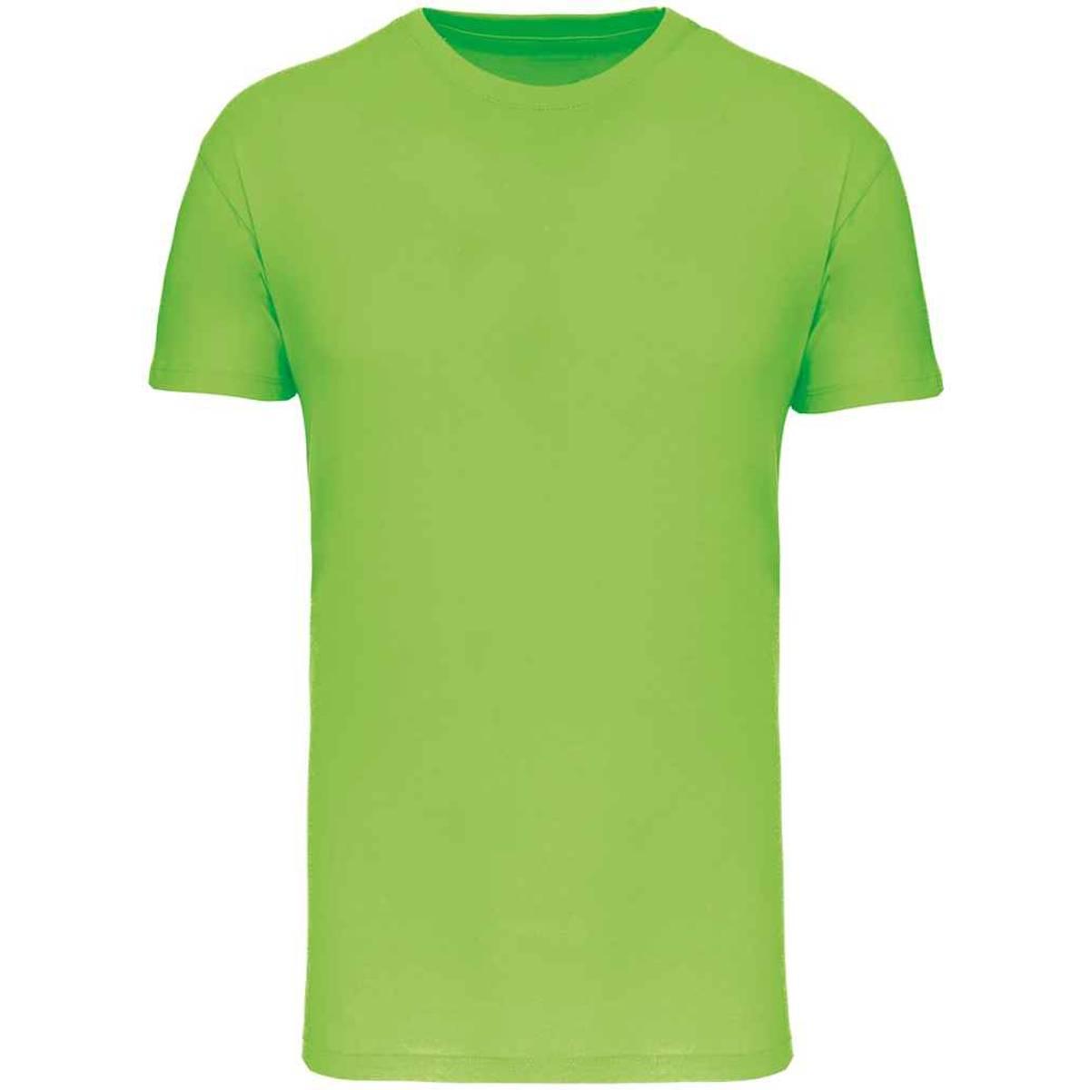 Lime Green - Front - Kariban Mens BIO150IC Crew Neck T-Shirt