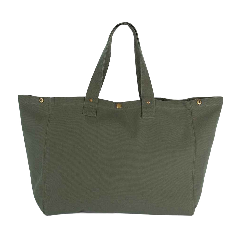 Kombu Green - Front - Kimood Washed Cotton Shopper Bag