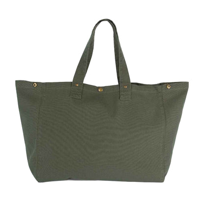 Kombu Green - Front - Kimood Washed Cotton Shopper Bag
