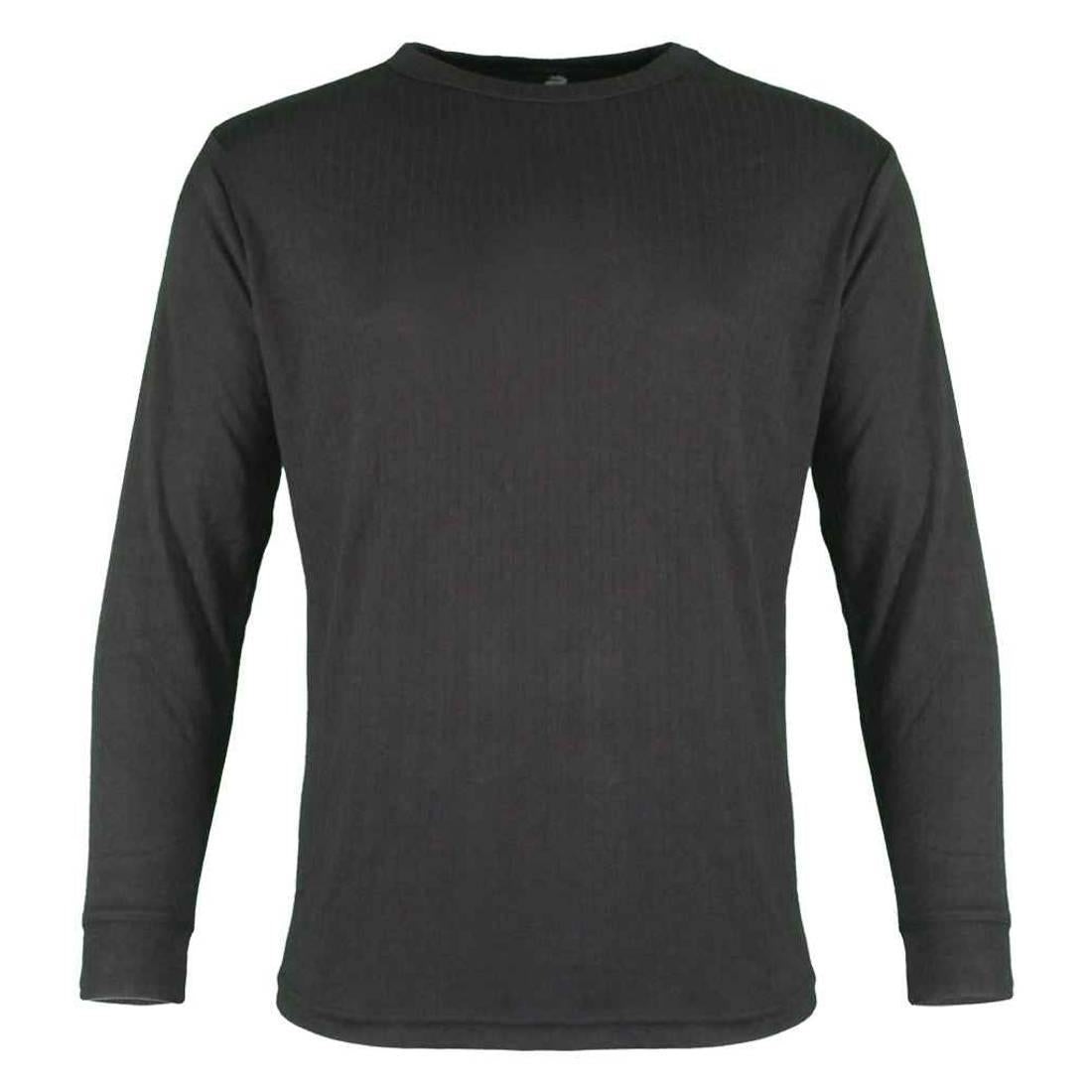 Black - Front - Warrior Mens Long-Sleeved Thermal Top