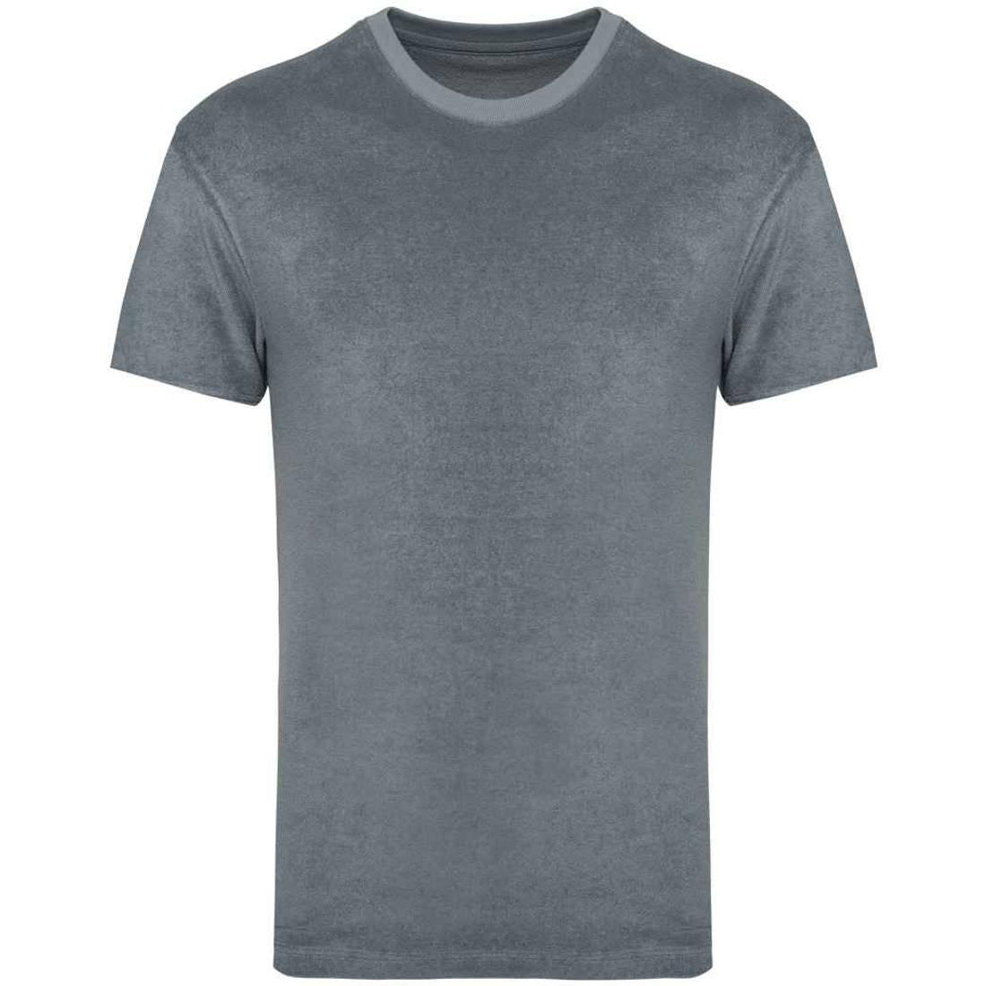 Mineral Grey - Front - Native Spirit Unisex Adult Terry Towel T-Shirt