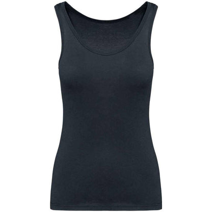 Navy - Front - Kariban Womens-Ladies Plain Eco Friendly Tank Top
