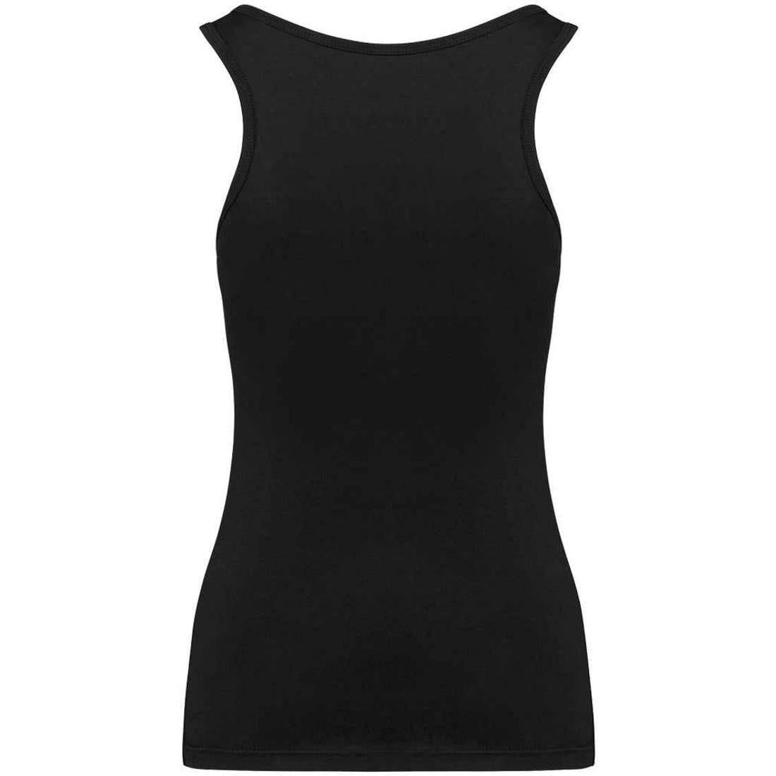 Black - Back - Kariban Womens-Ladies Plain Eco Friendly Tank Top