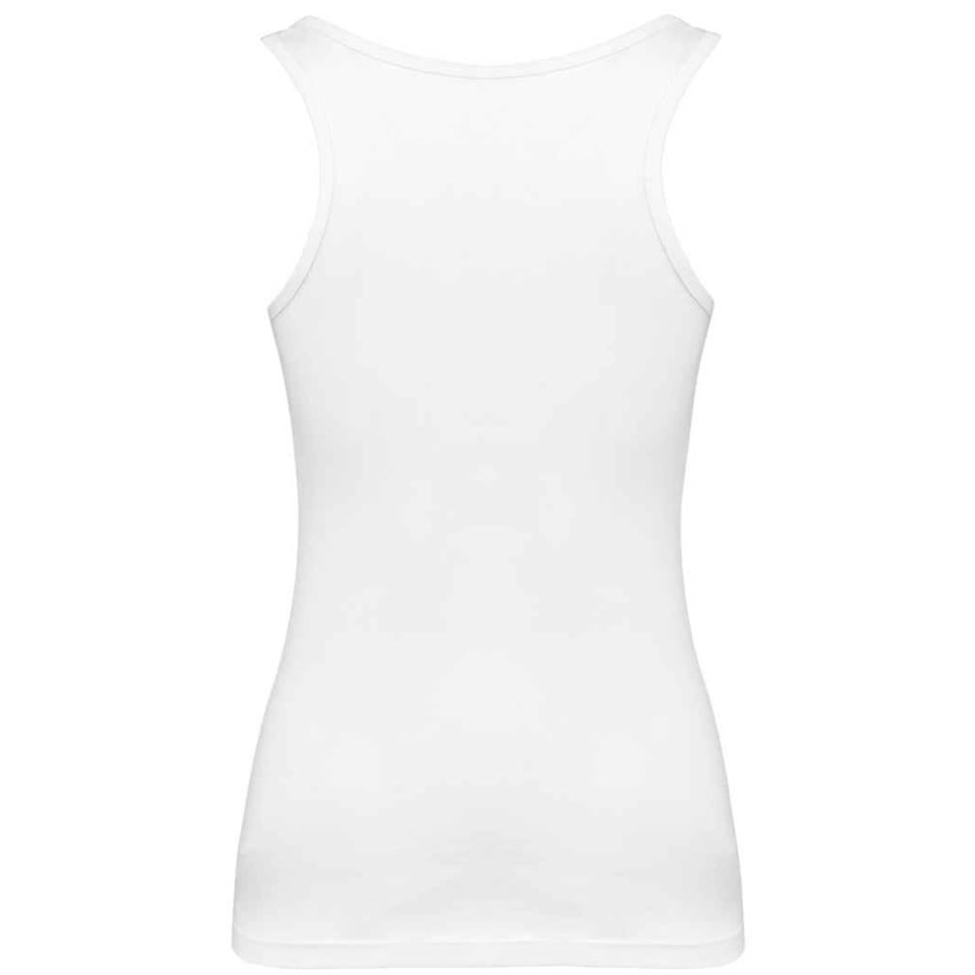 White - Back - Kariban Womens-Ladies Plain Eco Friendly Tank Top