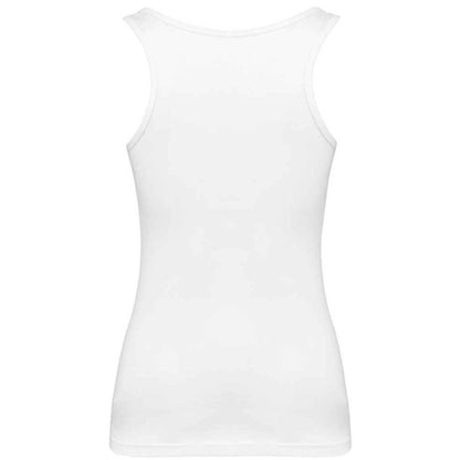 White - Back - Kariban Womens-Ladies Plain Eco Friendly Tank Top