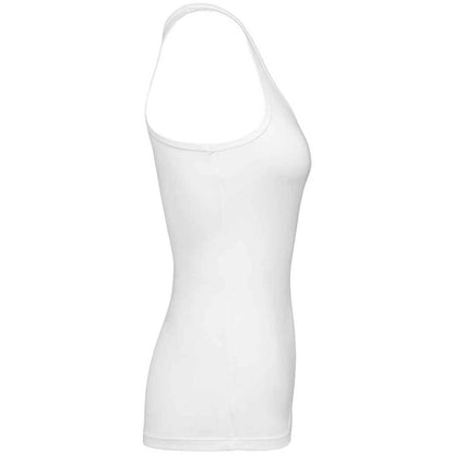 White - Side - Kariban Womens-Ladies Plain Eco Friendly Tank Top
