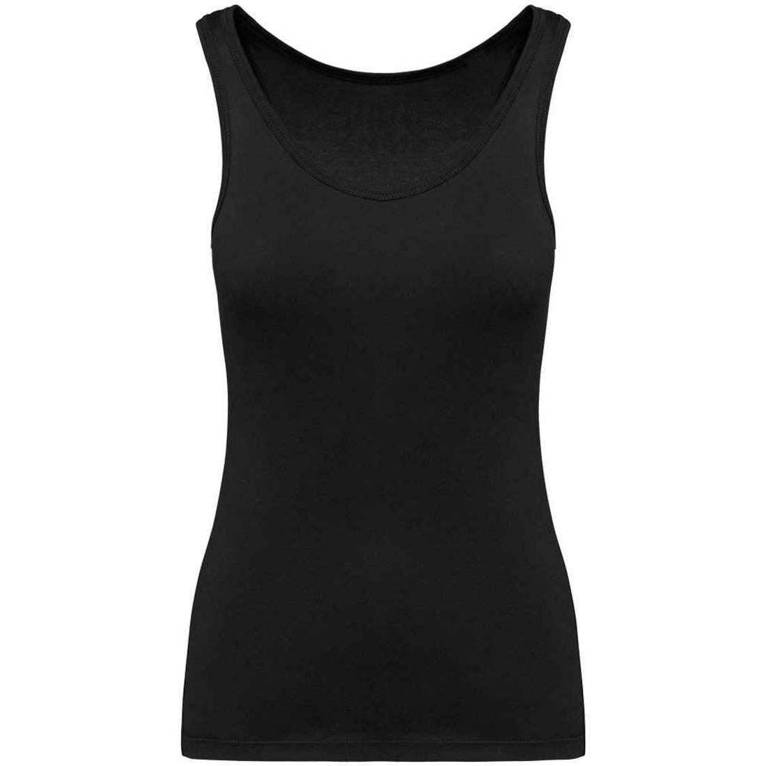 Black - Front - Kariban Womens-Ladies Plain Eco Friendly Tank Top