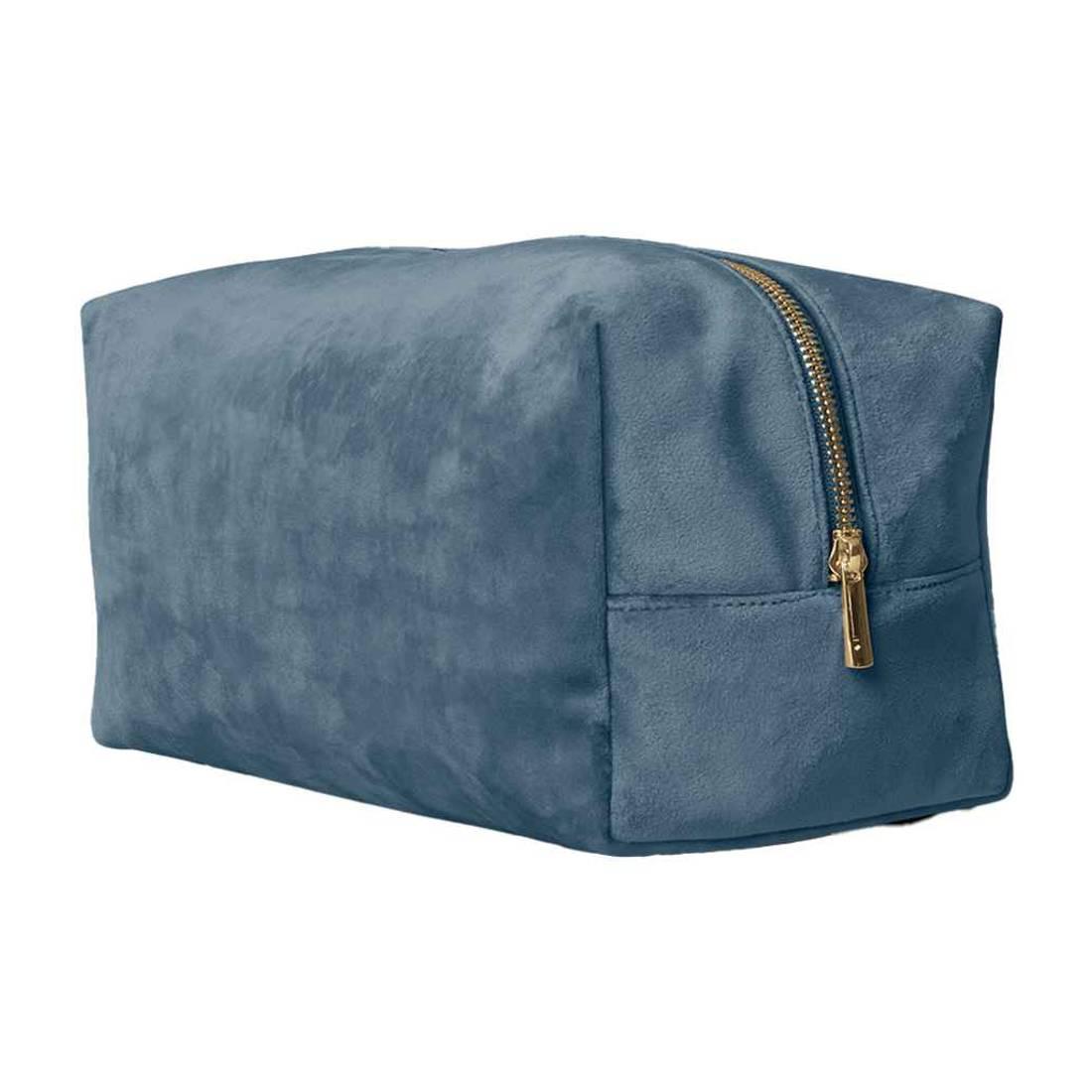 Blue Topaz - Front - Bagbase Velvet Accessory Bag