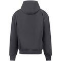 Solid Charcoal - Back - Awdis Unisex Adult Signature Heavyweight Oversized Full Zip Hoodie