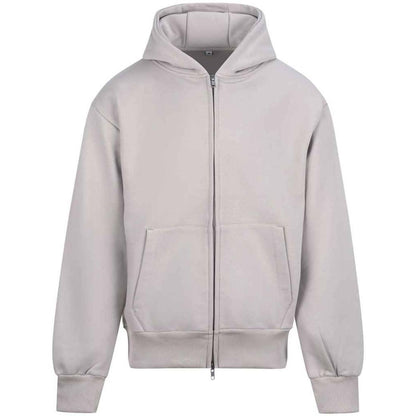 Natural Stone - Front - Awdis Unisex Adult Signature Heavyweight Oversized Full Zip Hoodie