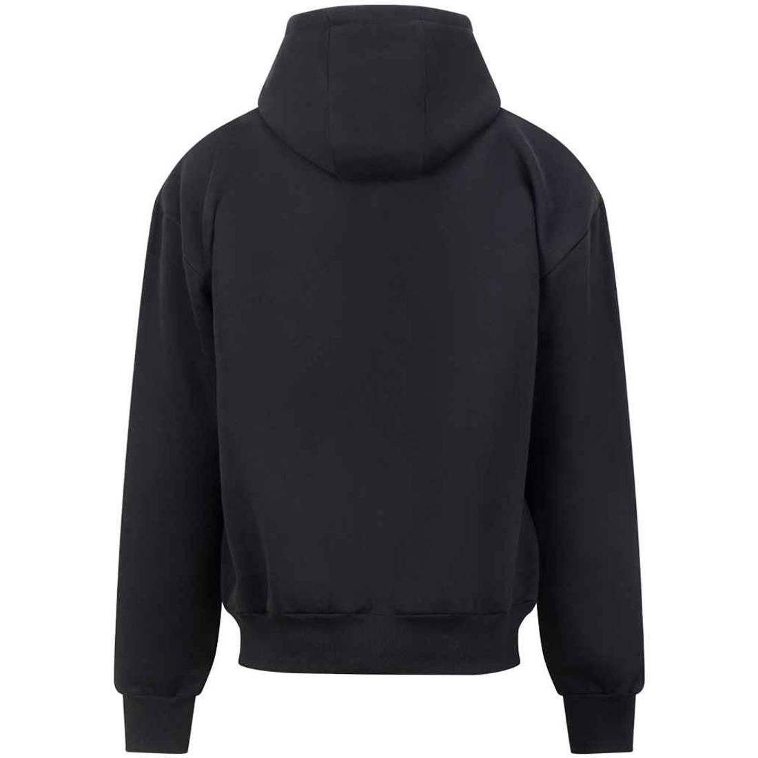 Deep Black - Back - Awdis Unisex Adult Signature Heavyweight Oversized Full Zip Hoodie
