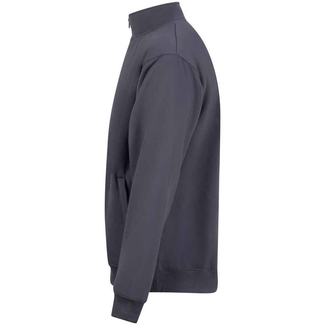 Solid Grey - Side - PRO RTX Mens Full Zip Sweatshirt
