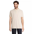 Natural - Front - SOLS Unisex Adult Pacific Pique Twin Needle Stitch Polo Shirt