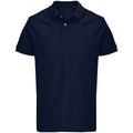 French Navy - Front - SOLS Unisex Adult Pacific Pique Twin Needle Stitch Polo Shirt