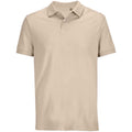 Linen - Front - SOLS Unisex Adult Pacific Pique Twin Needle Stitch Polo Shirt