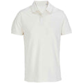 Off White - Front - SOLS Unisex Adult Pacific Pique Twin Needle Stitch Polo Shirt
