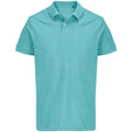 Pool Blue - Front - SOLS Unisex Adult Pacific Pique Twin Needle Stitch Polo Shirt