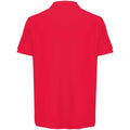 Red - Back - SOLS Unisex Adult Pacific Pique Twin Needle Stitch Polo Shirt