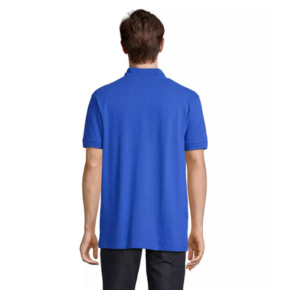Royal Blue - Back - SOLS Unisex Adult Pacific Pique Twin Needle Stitch Polo Shirt