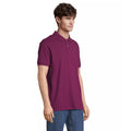 Astral Purple - Side - SOLS Unisex Adult Pacific Pique Twin Needle Stitch Polo Shirt