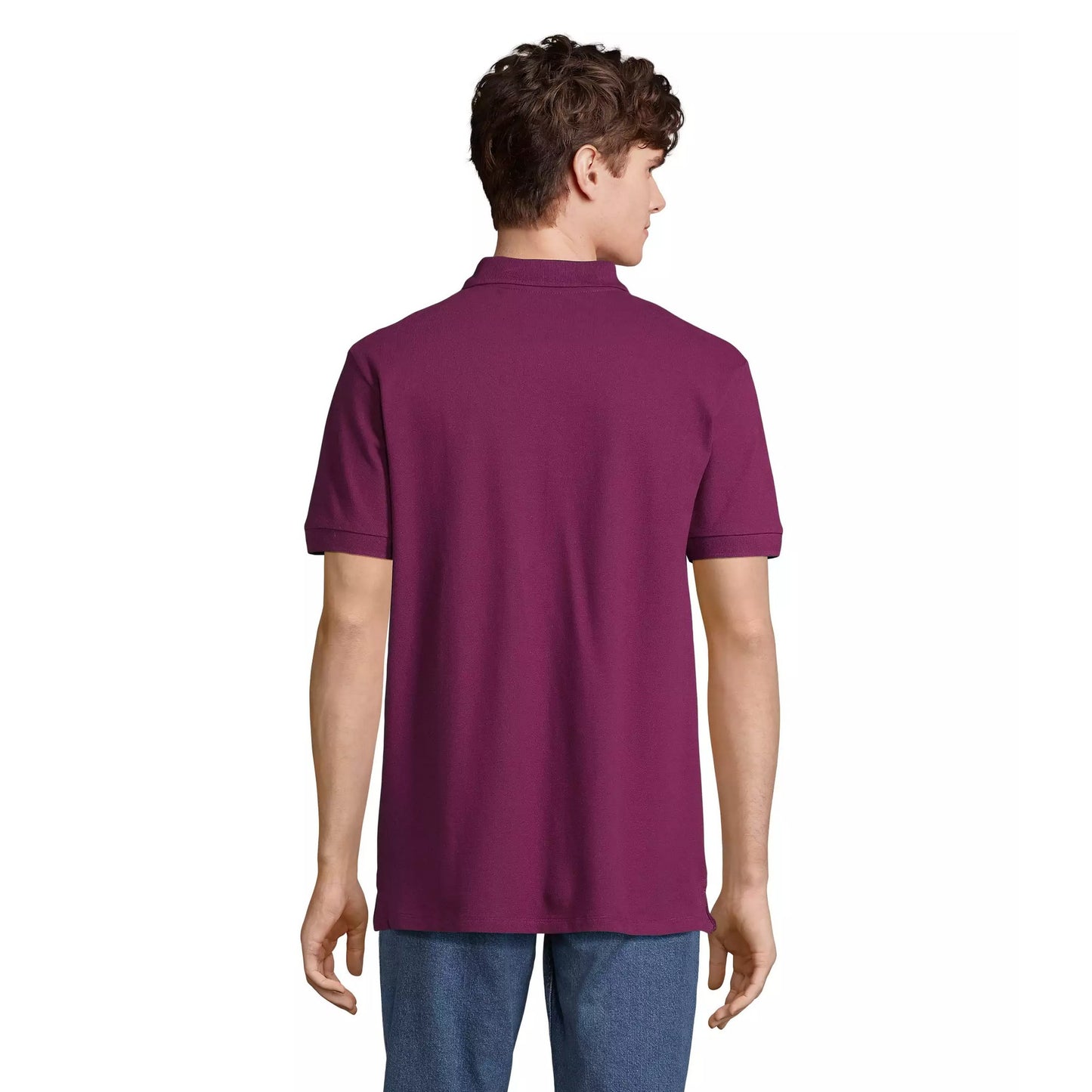 Astral Purple - Back - SOLS Unisex Adult Pacific Pique Twin Needle Stitch Polo Shirt