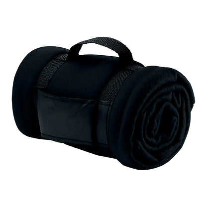 Black - Front - SOLS Stavenger Fleece Plaid Blanket