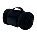 Black - Front - SOLS Stavenger Fleece Plaid Blanket