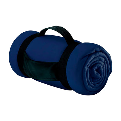 French Navy - Front - SOLS Stavenger Fleece Plaid Blanket
