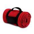Red - Front - SOLS Stavenger Fleece Plaid Blanket