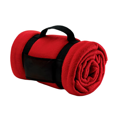 Red - Front - SOLS Stavenger Fleece Plaid Blanket