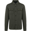 Organic Khaki - Front - Native Spirit Unisex Adult Faded Brushed Fleece Overshirt