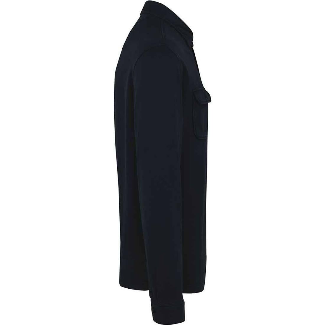 Navy - Side - Native Spirit Unisex Adult Faded Brushed Fleece Overshirt