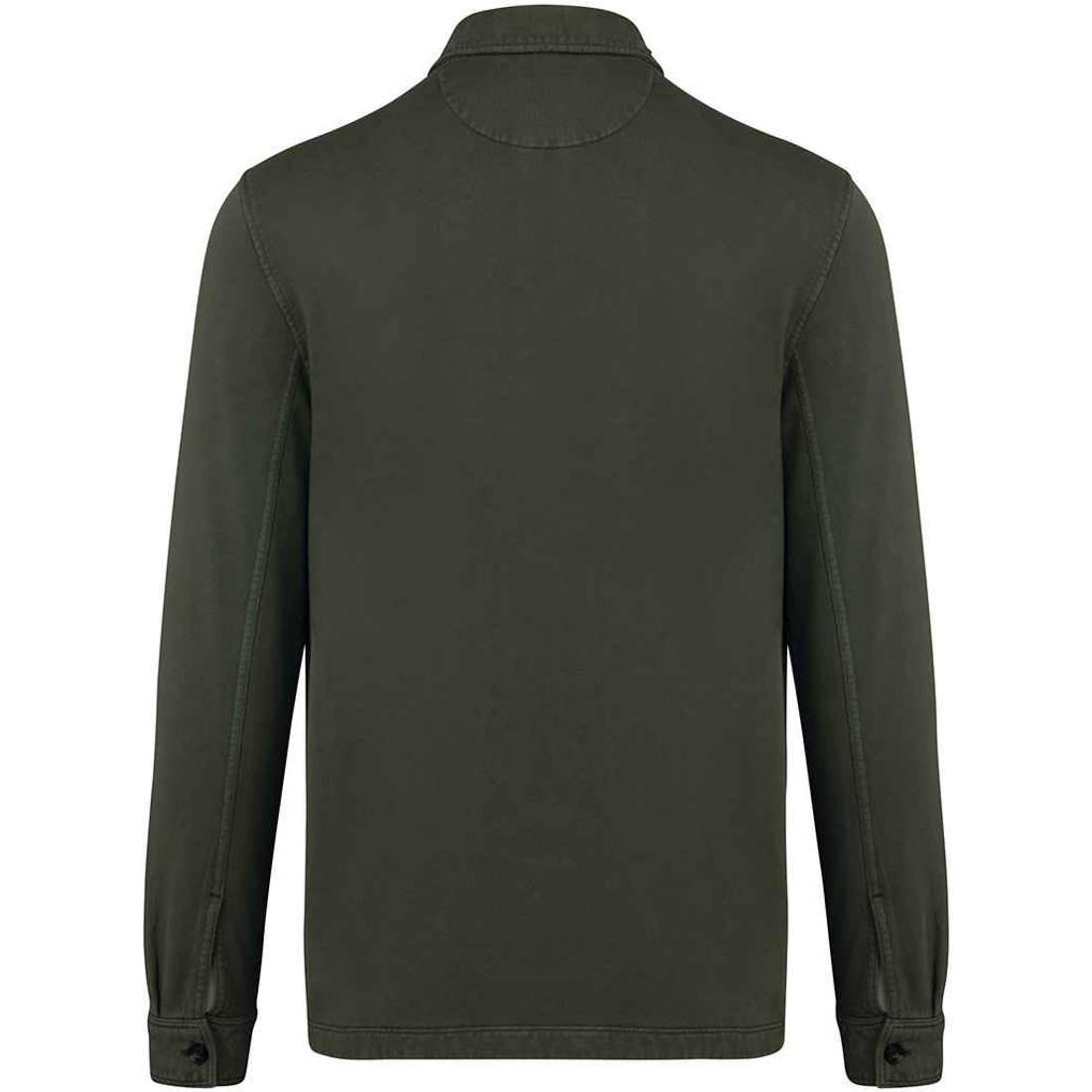 Organic Khaki - Back - Native Spirit Unisex Adult Faded Brushed Fleece Overshirt